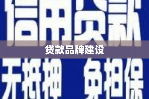 武平贷款品牌建设