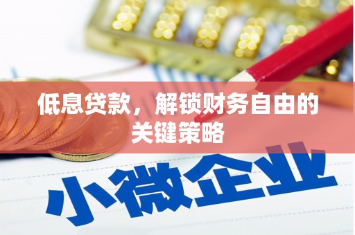 武平低息贷款，解锁财务自由的关键策略