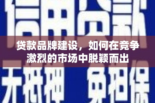 武平贷款品牌建设，如何在竞争激烈的市场中脱颖而出