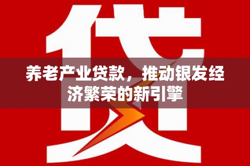 武平养老产业贷款，推动银发经济繁荣的新引擎
