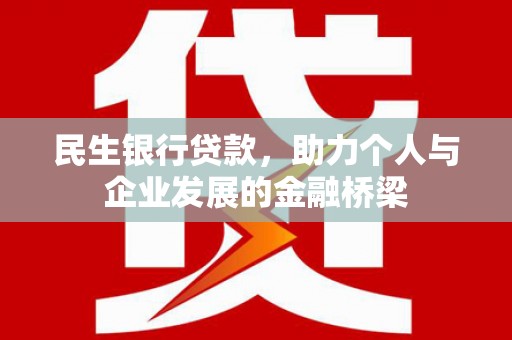 武平民生银行贷款，助力个人与企业发展的金融桥梁