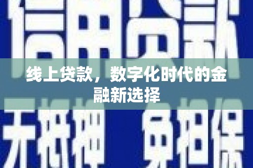 武平线上贷款，数字化时代的金融新选择