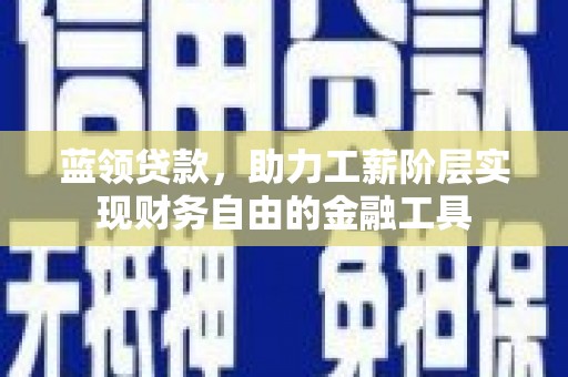 武平蓝领贷款，助力工薪阶层实现财务自由的金融工具