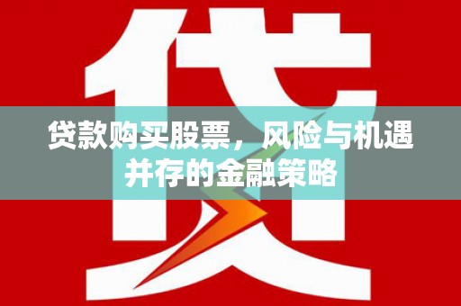 武平贷款购买股票，风险与机遇并存的金融策略