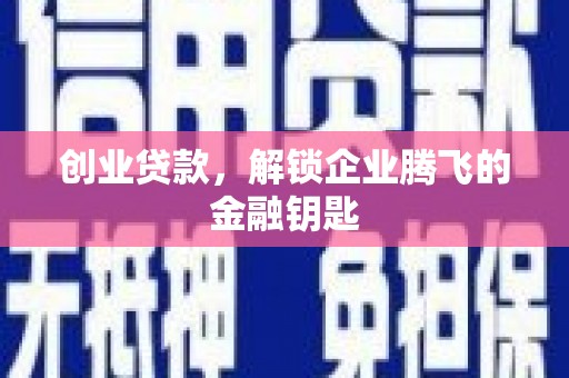 武平创业贷款，解锁企业腾飞的金融钥匙