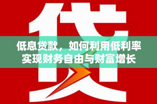 武平低息贷款，如何利用低利率实现财务自由与财富增长